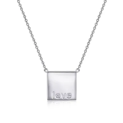 Sterling Silver 16" Love Necklace