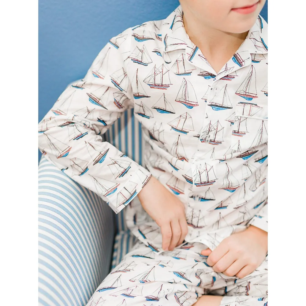 Caitlin Wilson Design X Kip. Kids Pajama Sailboats