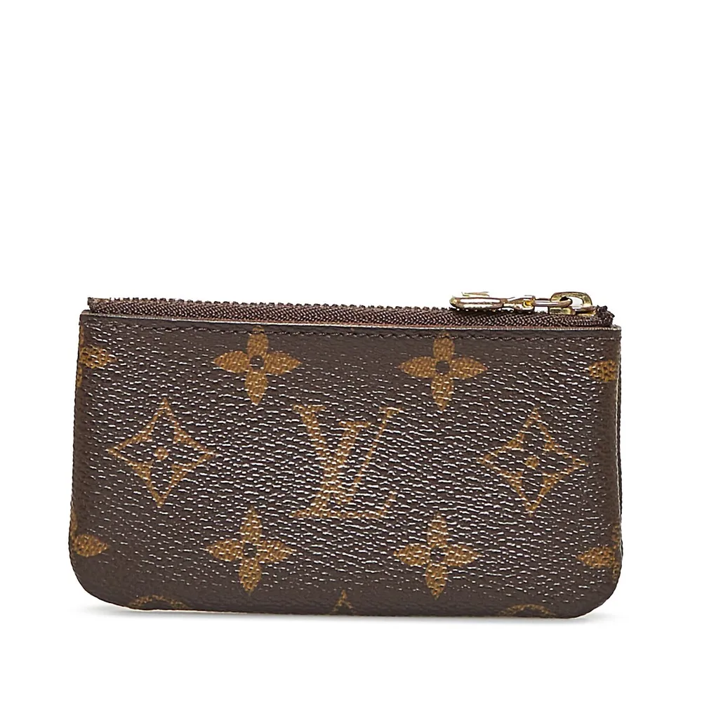  Louis Vuitton Women's Pre-Loved Pochette Cles, Monogram, Brown,  One Size : Clothing, Shoes & Jewelry