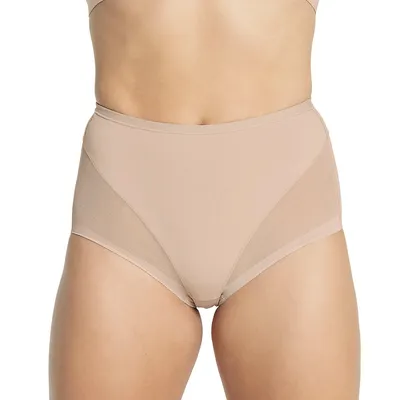 Leonisa Sheer Stripe Detail Sculpting Firm Compression Mid Thigh