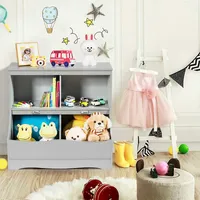 Children's Multi-functional Bookcase Toy Storage Bin Kids Floor Cabinet