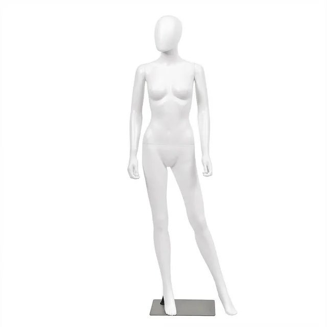 HOMCOM Female Mannequin Dress Form Clothing Display Stand Adjustable w/  Base