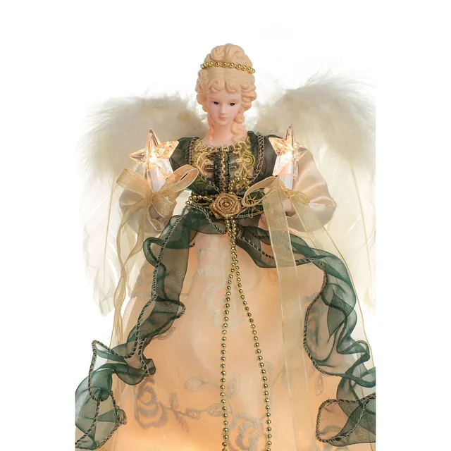 Starlight Collection Brown Hair 10-light Angel Tree Topper