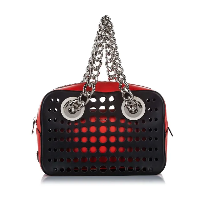 Two For One Perforated Mini Satchel With Chain