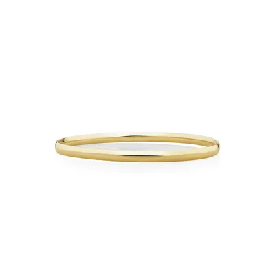 Oval Bangle In 10kt Yellow Gold