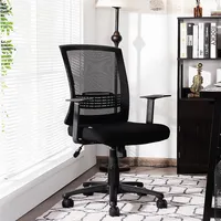 Mesh Office Chair Mid Back Task Chair Height Adjustable W/lumbar Support