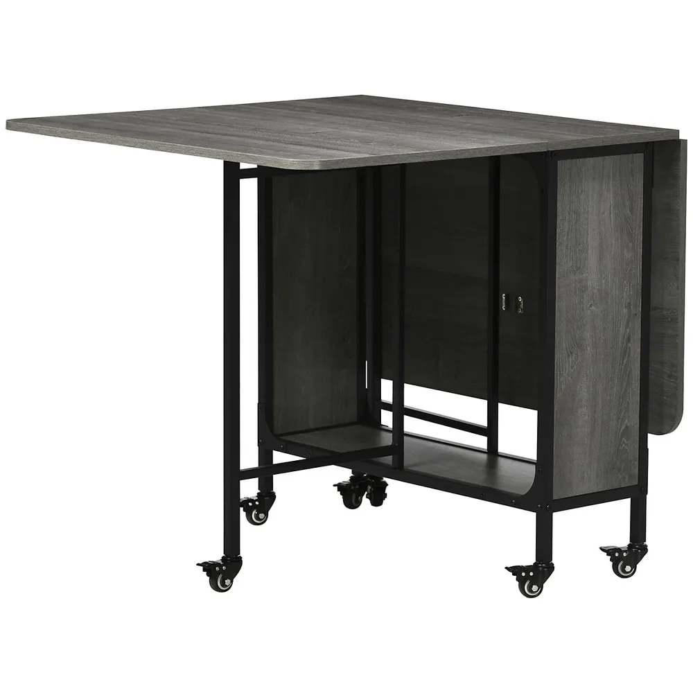 Mobile Folding Table Kitchen Table Extendable Dining Table
