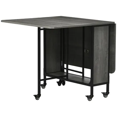 Mobile Folding Table Kitchen Table Extendable Dining Table