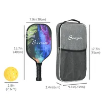 Pickleball Paddles Set With 2 Rackets, 4 Balls, Carry Bag