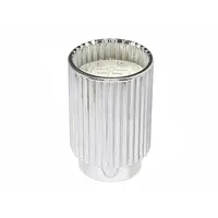 11.3oz Ribbed Silver Electroplated Scented Candle (winter Berry)