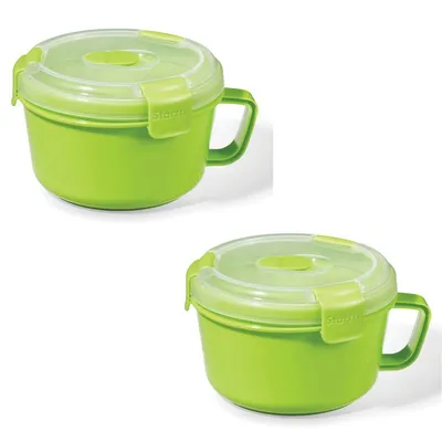 Set Of 2 Easylunch Meal Containers, 1.1 Liter Capacity