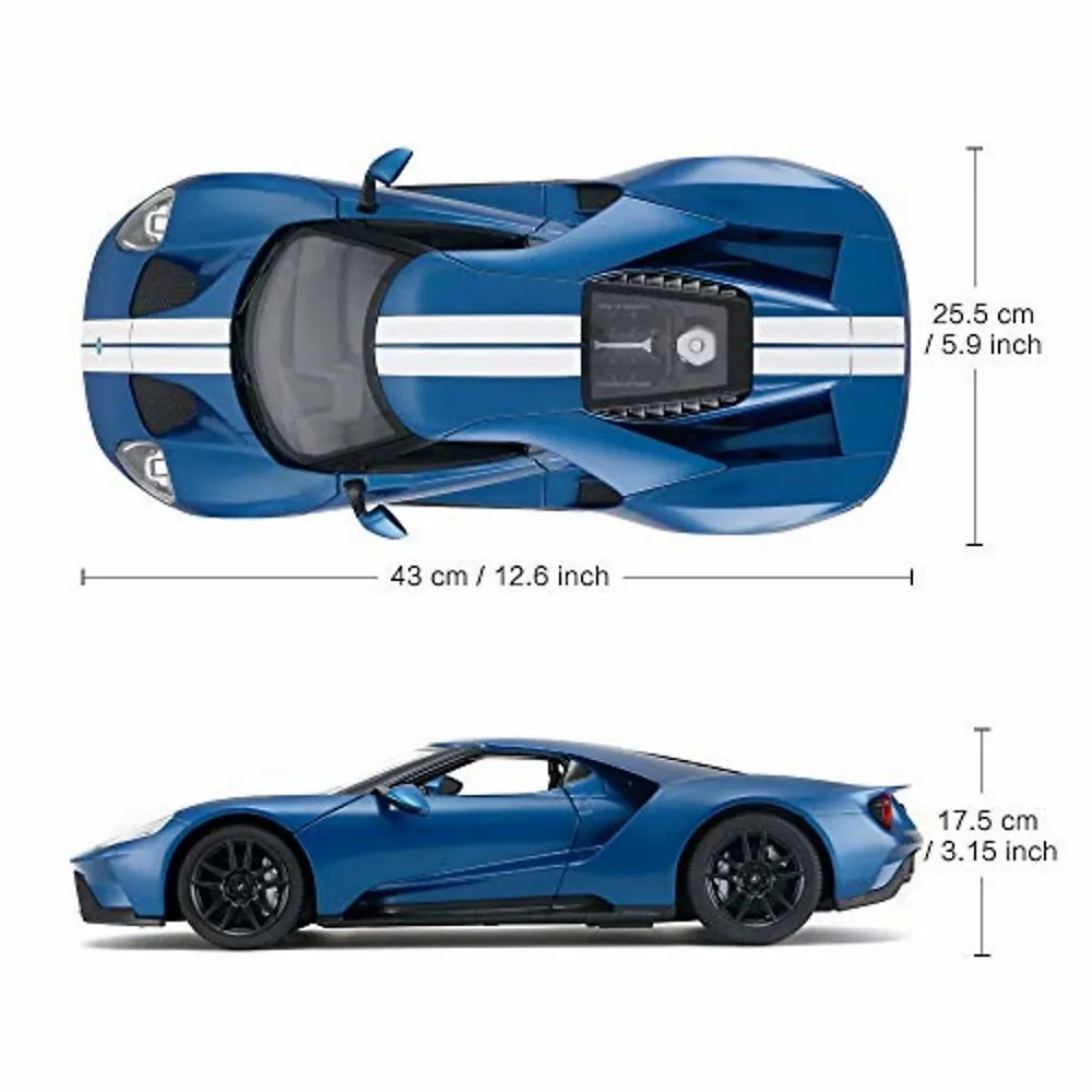 Rastar Rc Car | 1/14 Ford Gt Remote Control Rc Race Toy Car For Kids, Open Doors By Manual