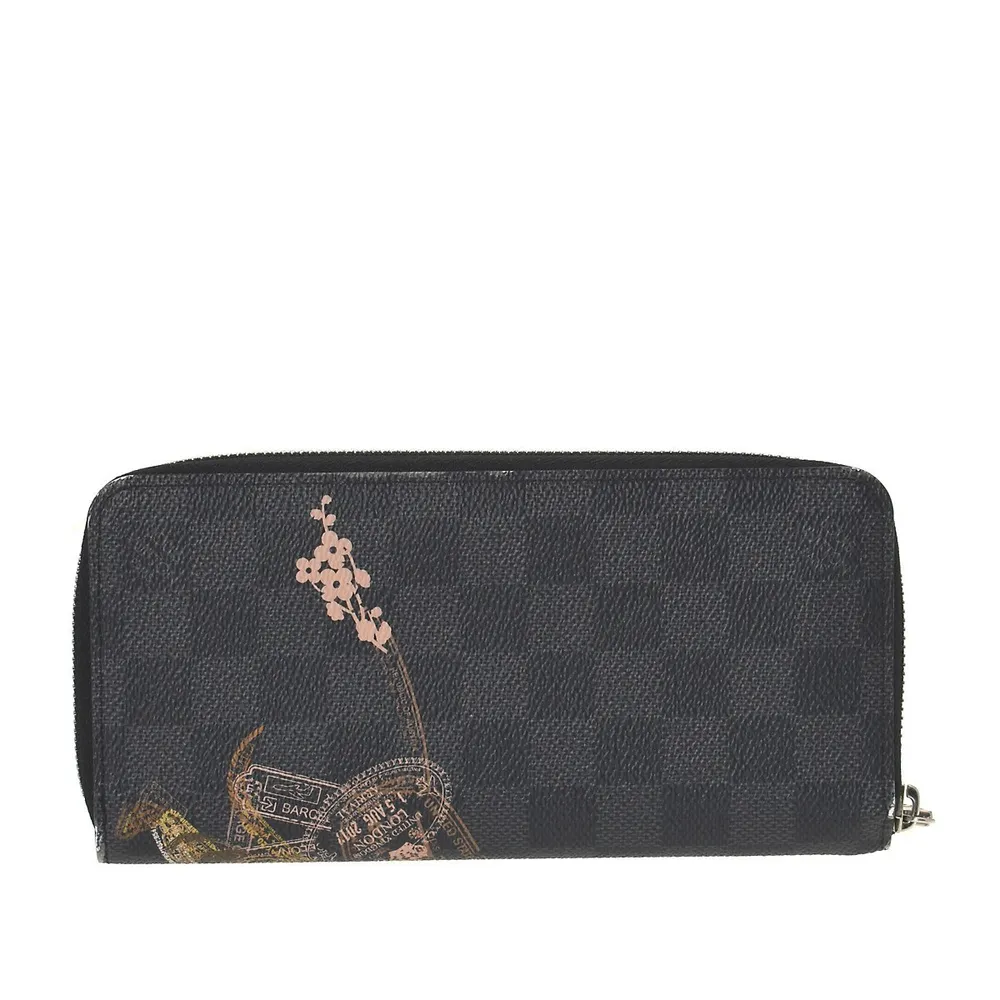 Pre-Owned Louis Vuitton Zippy Wallet Vertical Black 