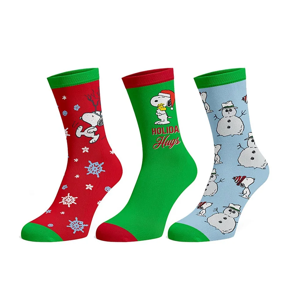 Peanuts Snoopy Holidays 3 Pack Socks