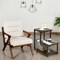 3-tier End Table Side Table Night Stand W/ Storage Shelf For Living Room