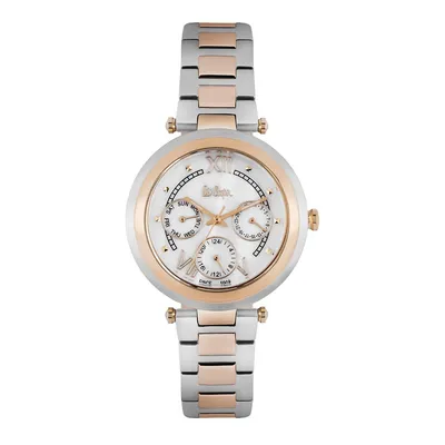Ladies Lc06893.520 Multi-function Silver Watch With A Two Tone Metal Band And A White Dial