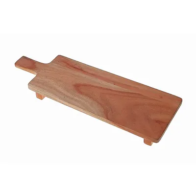 Acacia Wood Rect. Serving Board On Stand