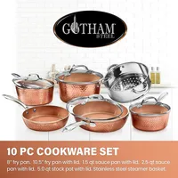 Hammered 10-Piece Cookware Set