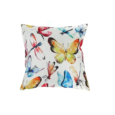 Outdoor Waterproof Cushion Watercolor Butterfly - Set Of 2
