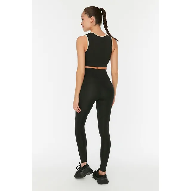 Trendyol Collection Sports Leggings - Black - High Waist - Trendyol