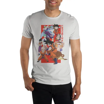 Dragon Ball Z Kanji Characters Collage T-shirt