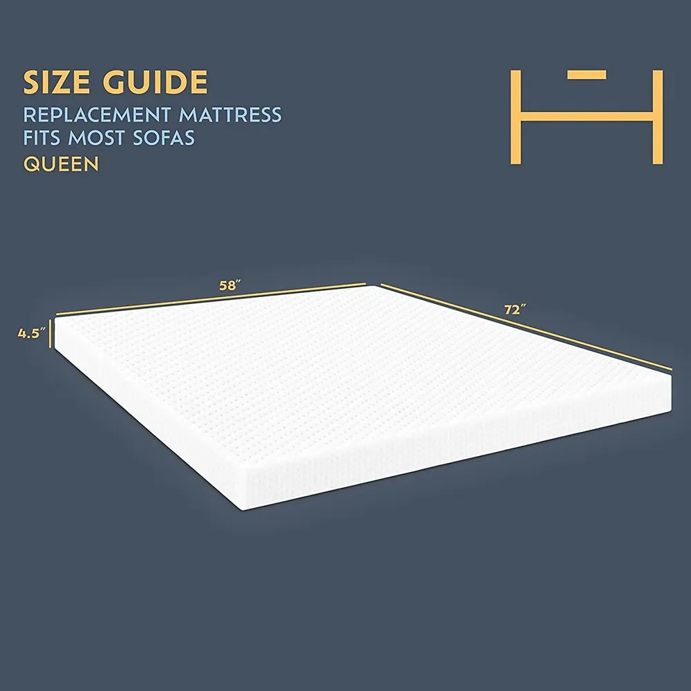 4.5 Memory Foam Mattress, Bi-Layered Sofa Bed Mattress