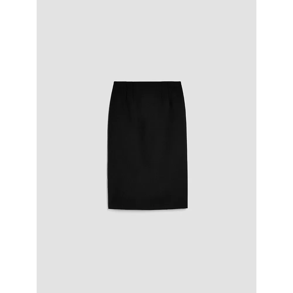 Midi Ribbed Pencil Skirt