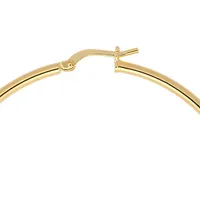 18kt Gold Plated Plain Hoop Earring