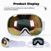 Snow Goggles Otg Design & Anti-fog Uv Protection, White Elastic Band