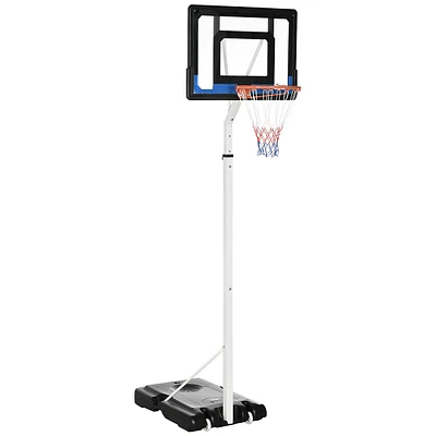 Height Adjustable Basketball Hoop And Stand W/ Pvc Backboard