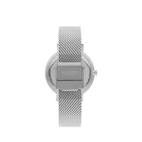 Ladies Lc07249.330 3 Hand Silver Watch With A Silver Mesh Band And A Silver Dial