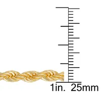 18kt Gold Plated 20" Solid 5mm Rope Chain Necklace