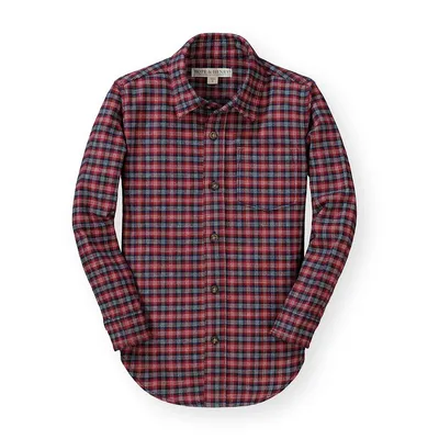 Boys Brushed Flannel Button Down Shirt