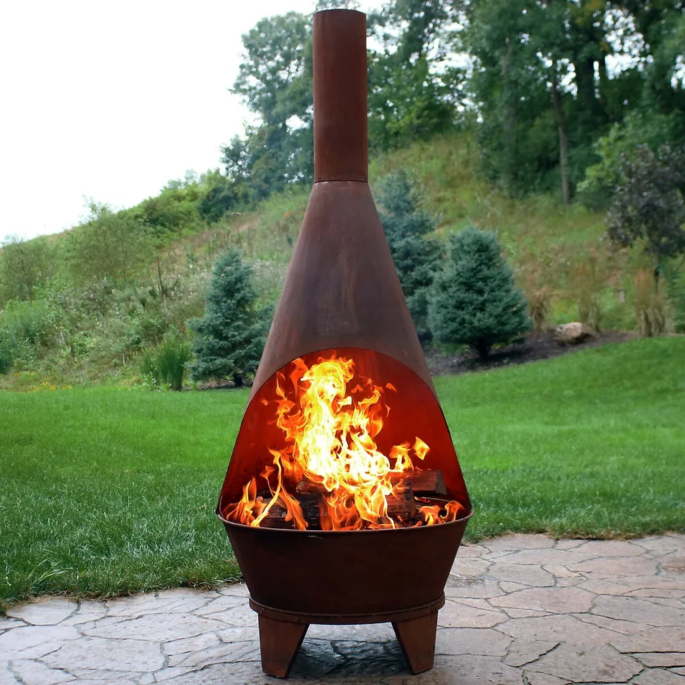 Sunnydaze Decor Rustic Chiminea Wood-burning Fire Pit - 6-foot | Galeries  de la Capitale