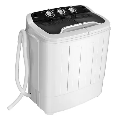 Costway 7.7 lbs Compact Full Automatic Washing Machine W/Heating Function  Pump 