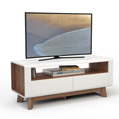 47" Tv Stand Media Entertainment Center Console W/ 2 Drawers Open Shelve