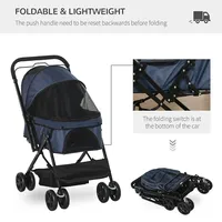 Pet Stroller Foldable Dog Cat Travel Carriage