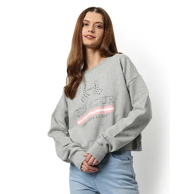 Women Solid Stylish Casual Sweatshirts