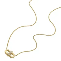 Women's Heritage D-link Glitz Gold-tone Stainless Steel Chain Necklace