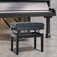 Height Adjustable Piano Bench With Storage