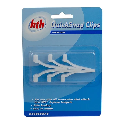 Set Of 3 White Replacement Butterfly Clips For Pool Cleaning Poles