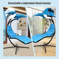 Costway Hanging Swing Chair Hammock W/ Pillow Canopy Stand