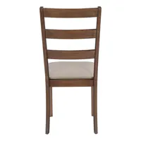 Dining Chair, Set Of 2, Side, Upholstered, Kitchen, Dining Room, Brown Fabric, Walnut Wood Legs, Transitional