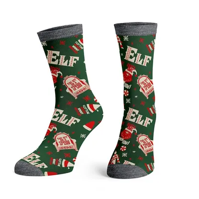 Elf Christmas Themed Socks