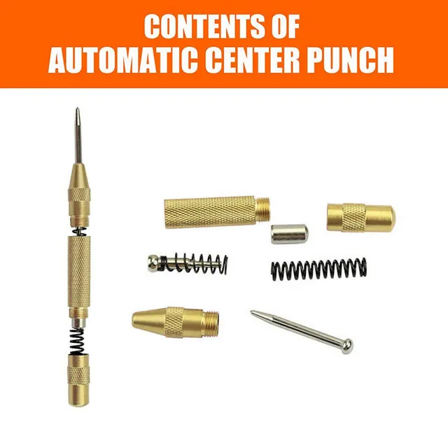 EZONEDEAL Automatic Centre Punch Adjustable Spring Loaded Metal