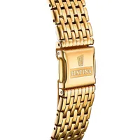 Swiss Made Stainless Steel Watch In Gold