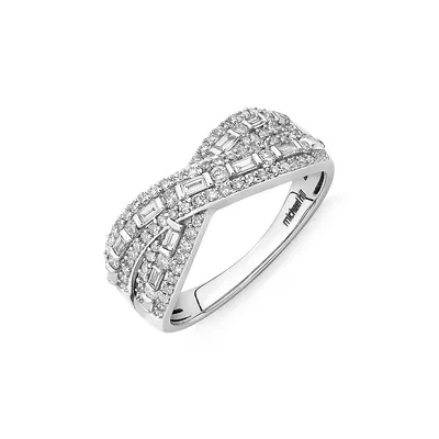 Ring With 0.50 Carat Tw Of Diamonds In 10kt White Gold
