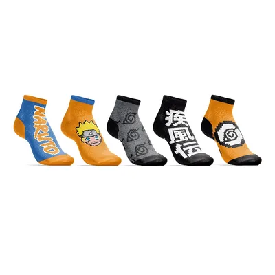 Naruto Themed 5 Pack Womens Juniors Ankle Socks