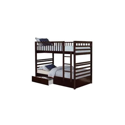 Fraser Twin Over Bunk Bed With Storage Drawers And Solid Wood