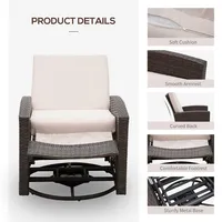Deluxe Rattan Swivel Sofa Chair